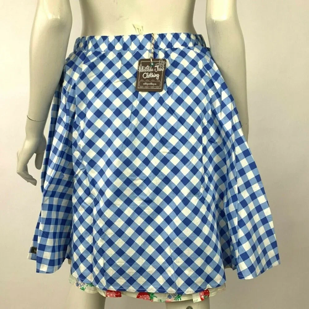 Matilda Jane DUTCH APPLE Skirt Blue Embroidere NWT‎